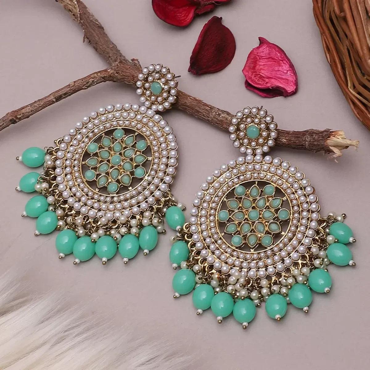 Mint Green Damini Chandbali