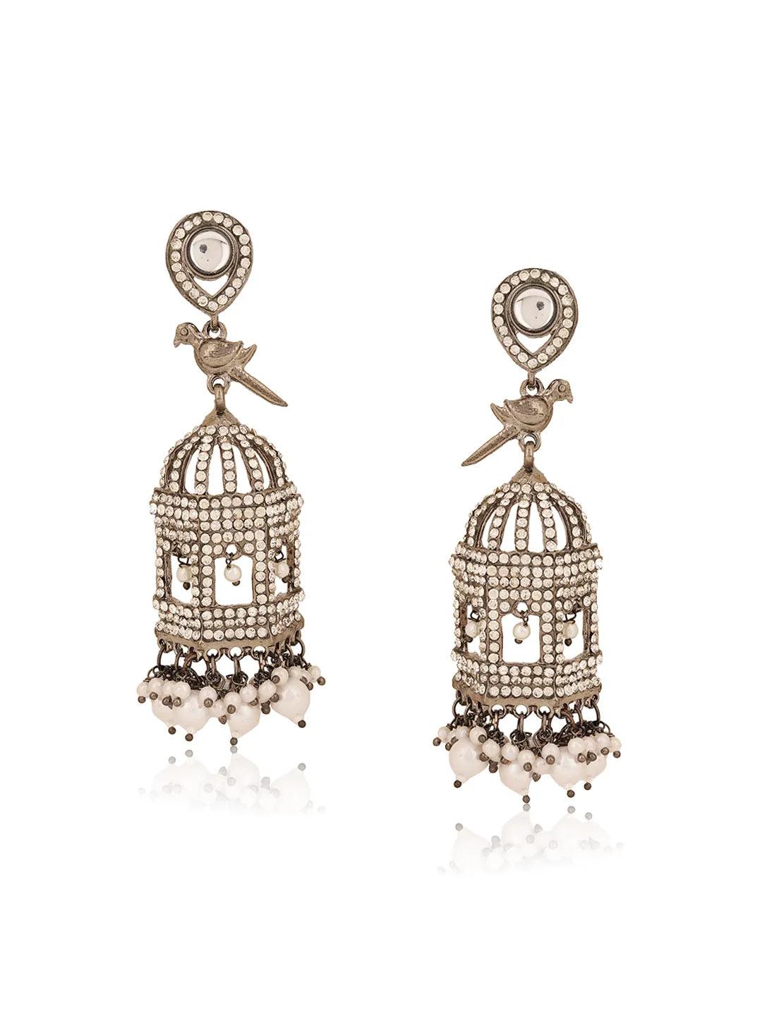 Zircon Cage Earring