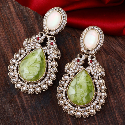 Olive Green Daniel Zircon Earring