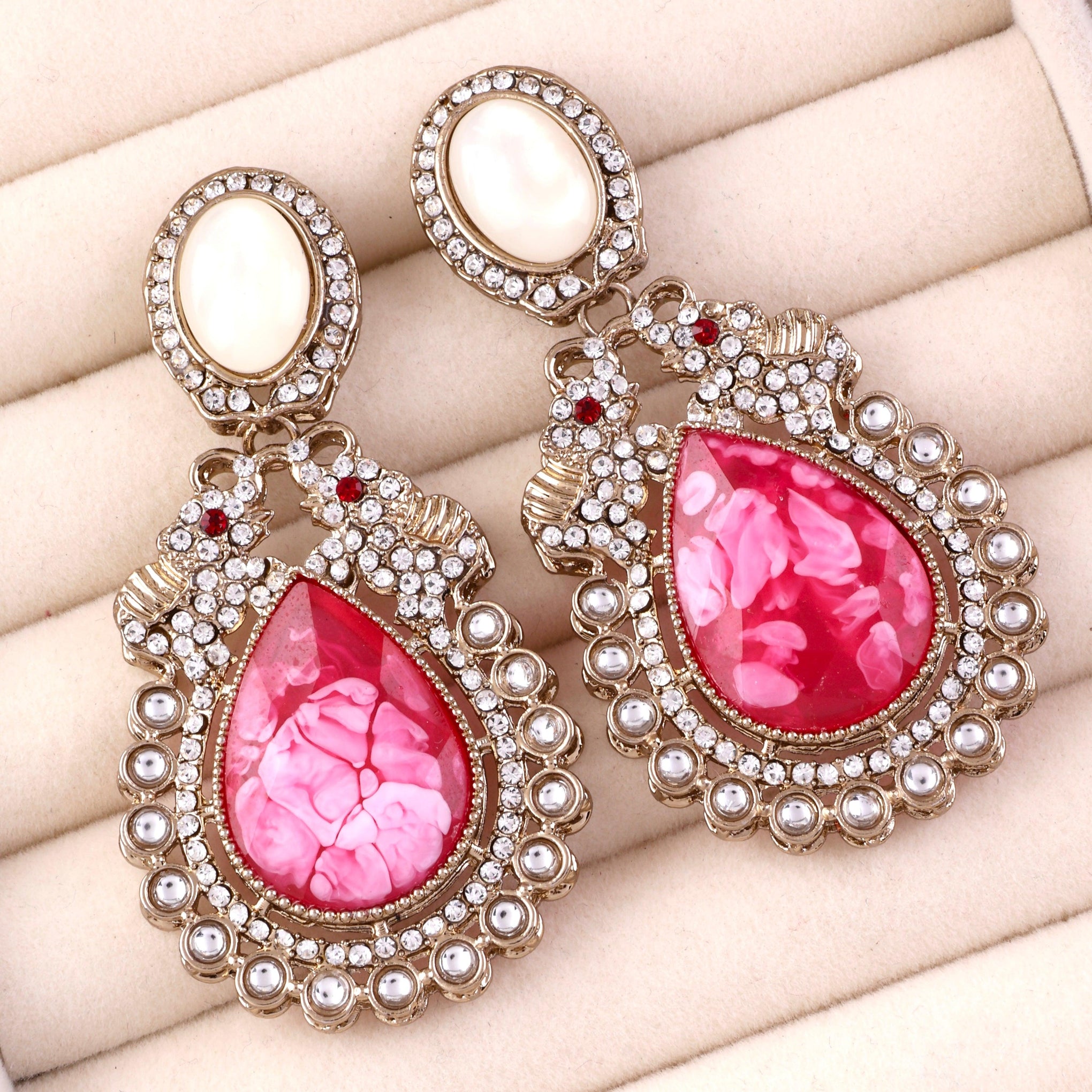 Pink Daniel Zircon Earring