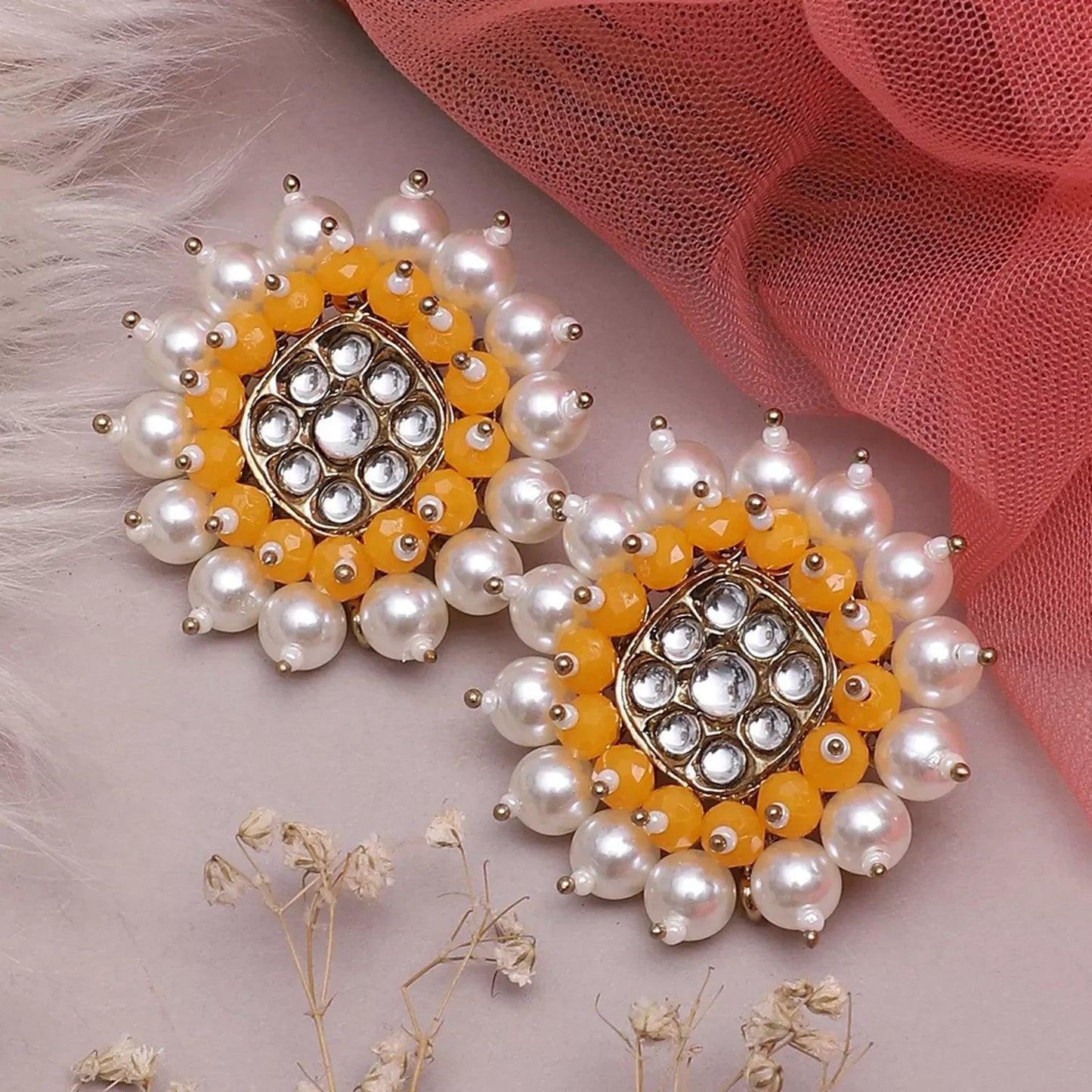 Yellow Urvashi Stud