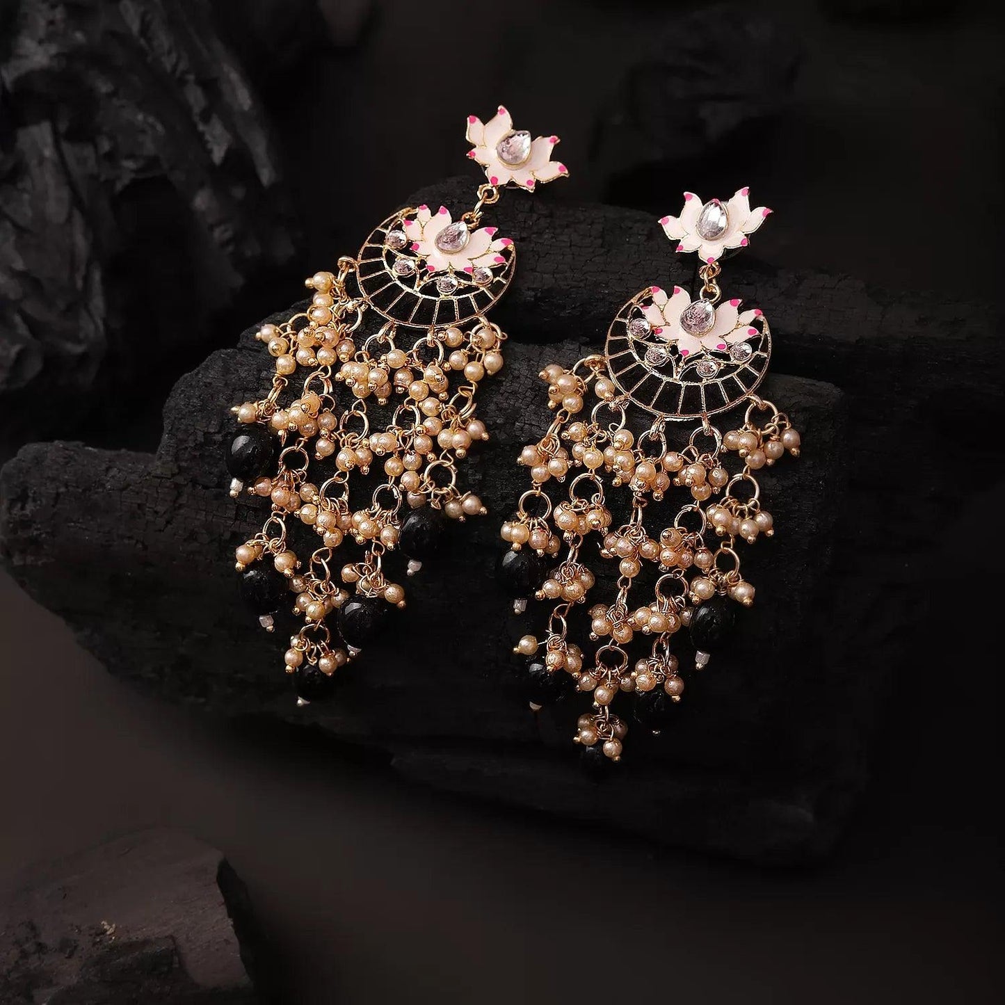 Black Roohi Designer Earring