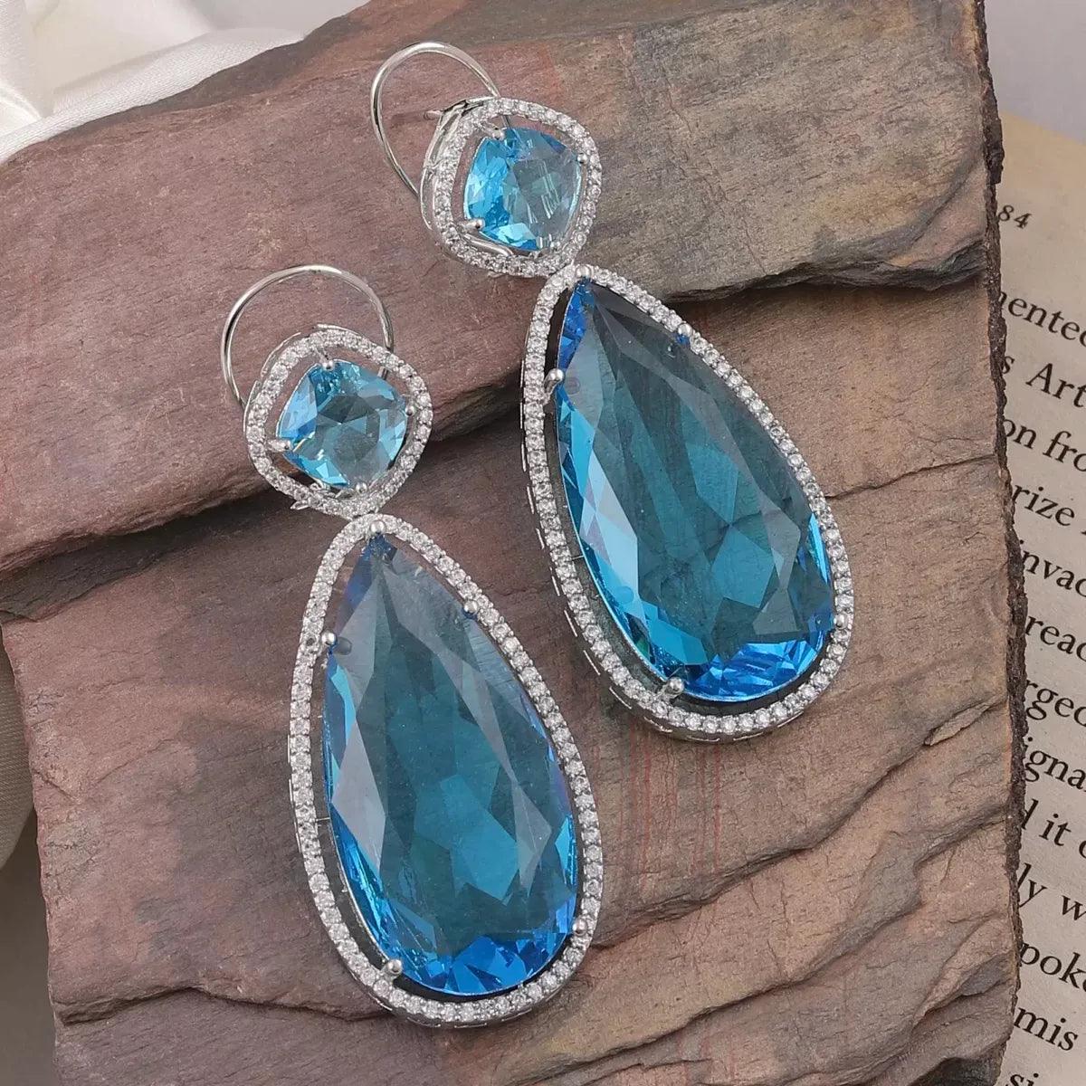 Turquoise Erika Diamond Earring