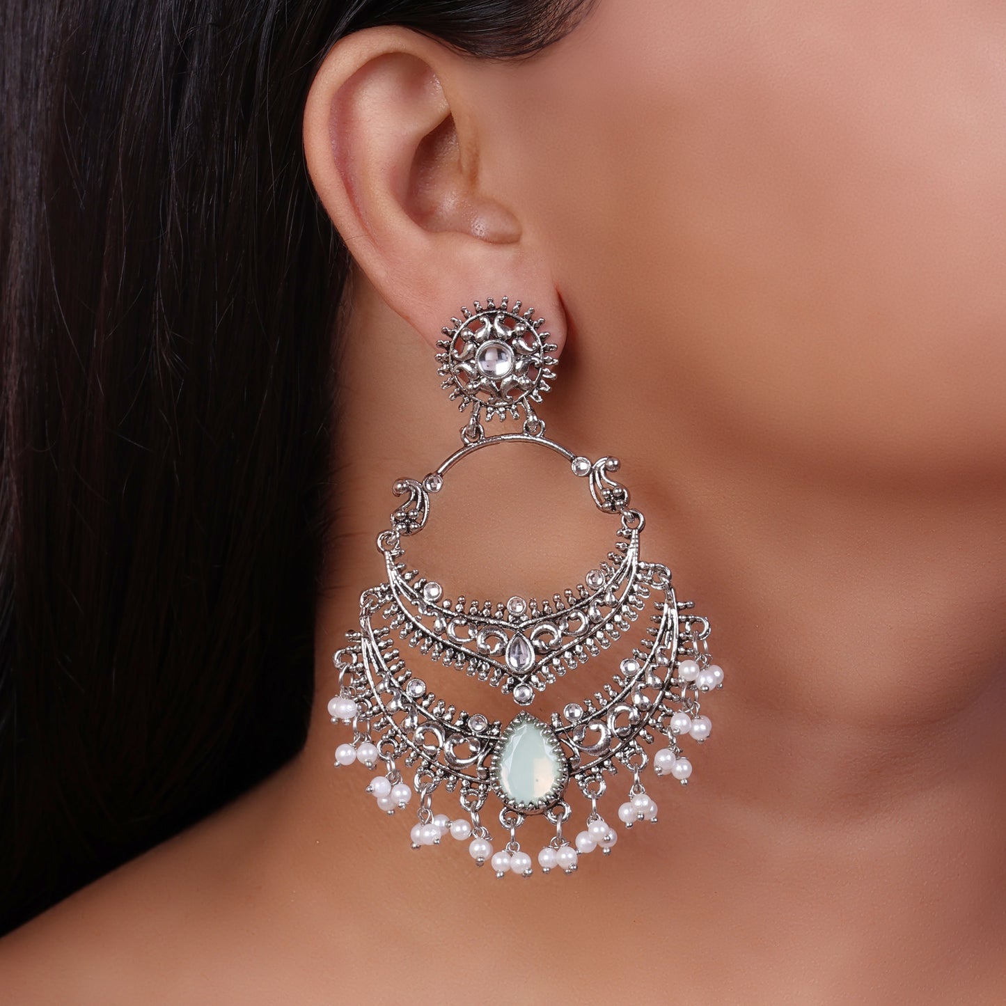 Mint Green Vahini Boho Earring