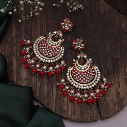 Red Nazma Chandbali