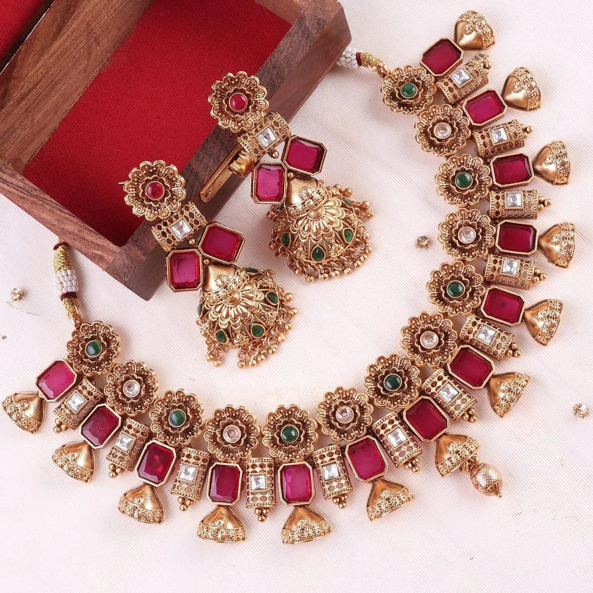 Ruby Kunti Rajwada Necklace