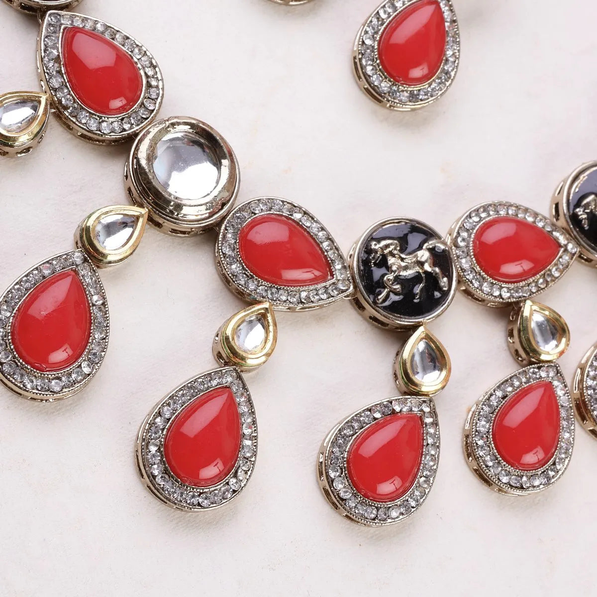 Red Rehan Designer Necklace