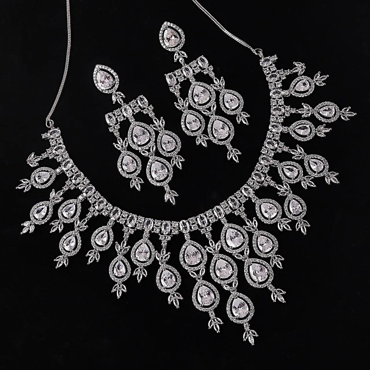 Silver Avni AD Necklace