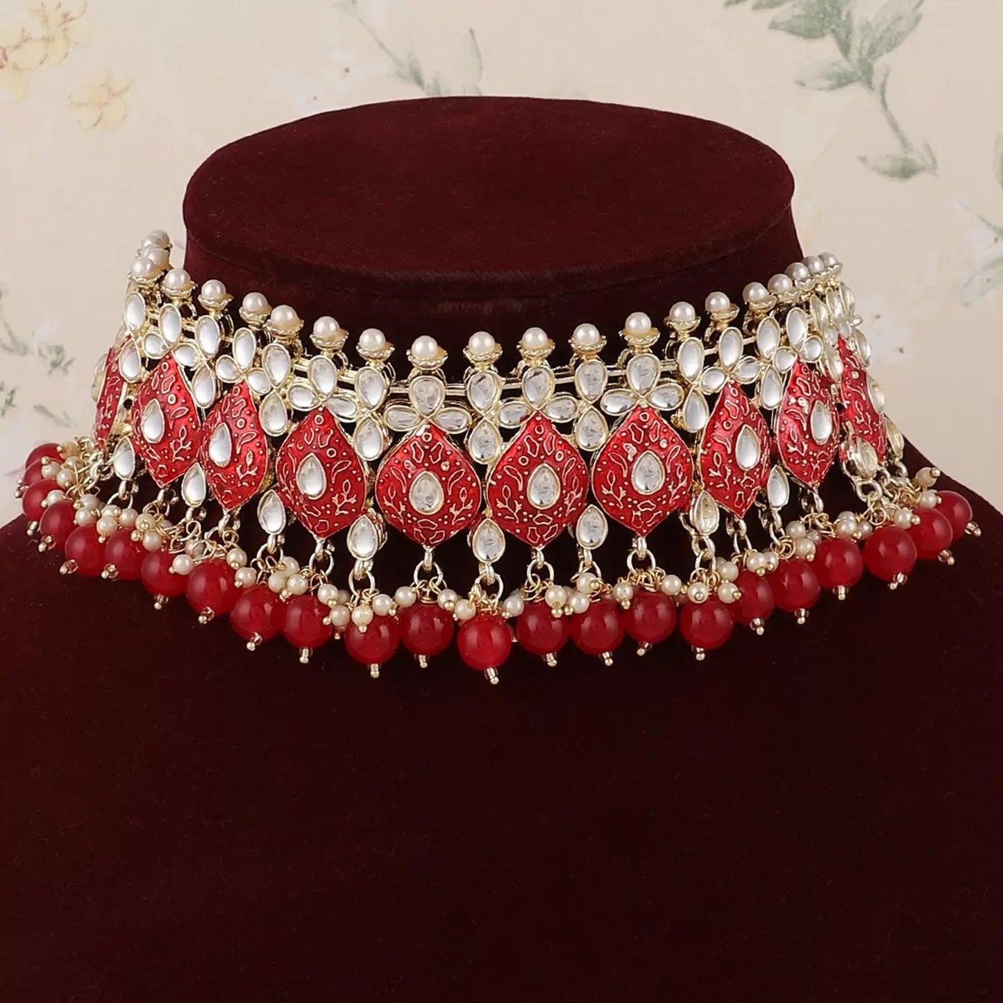 Red Sejal Choker Set