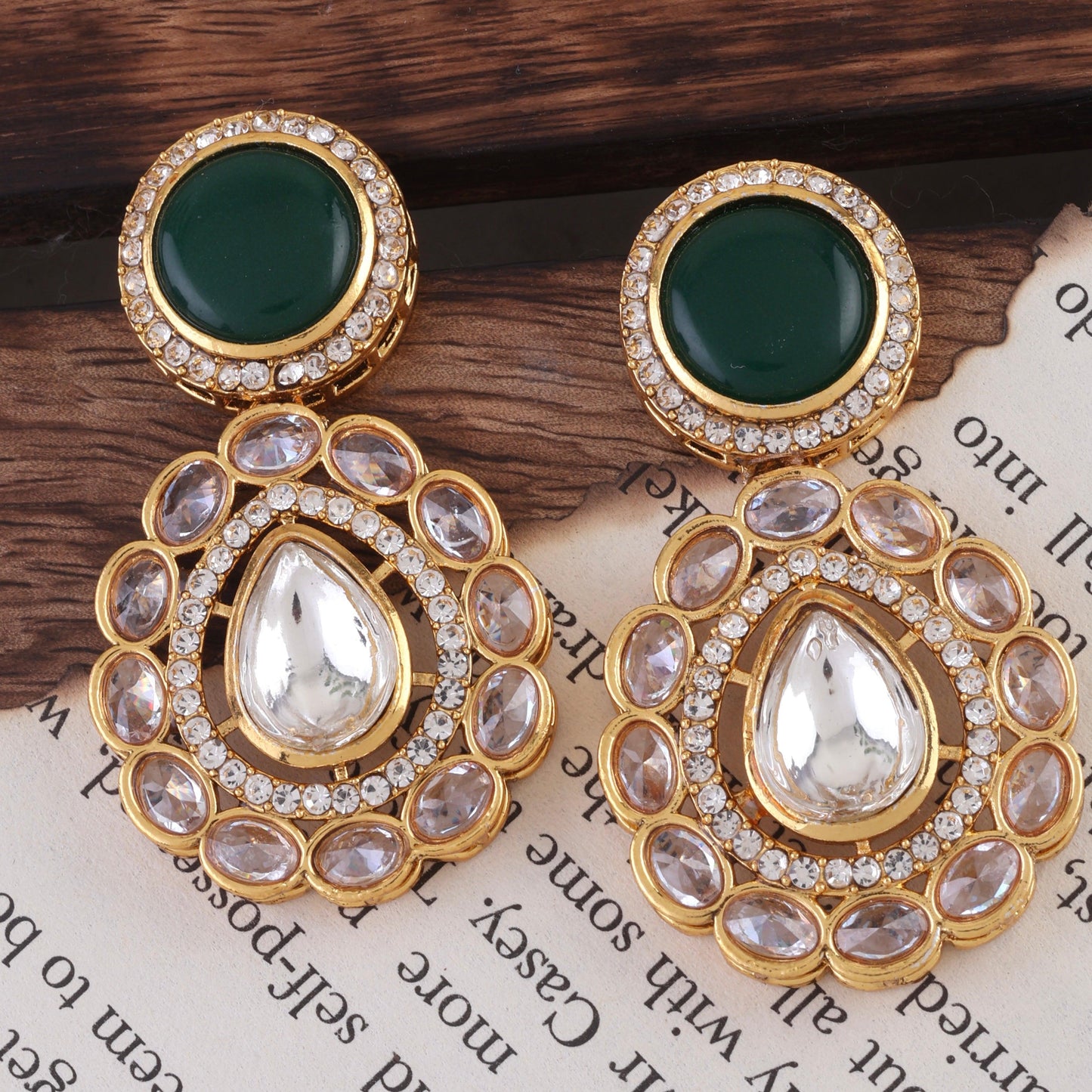 Green Oshini Designer Earring