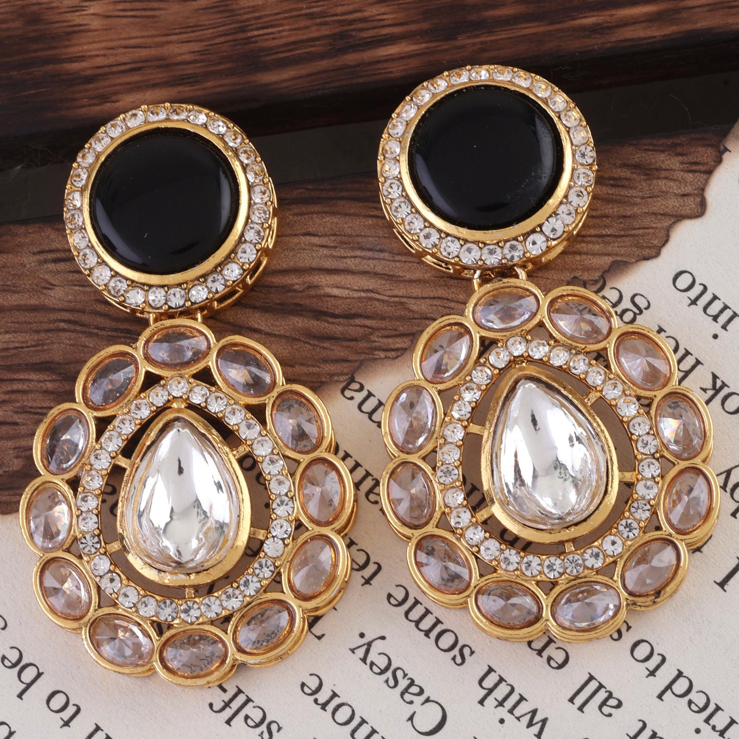 Black Oshini Designer Earring