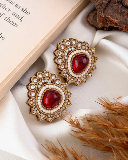 Ruby Snehal Premium Stud Earring