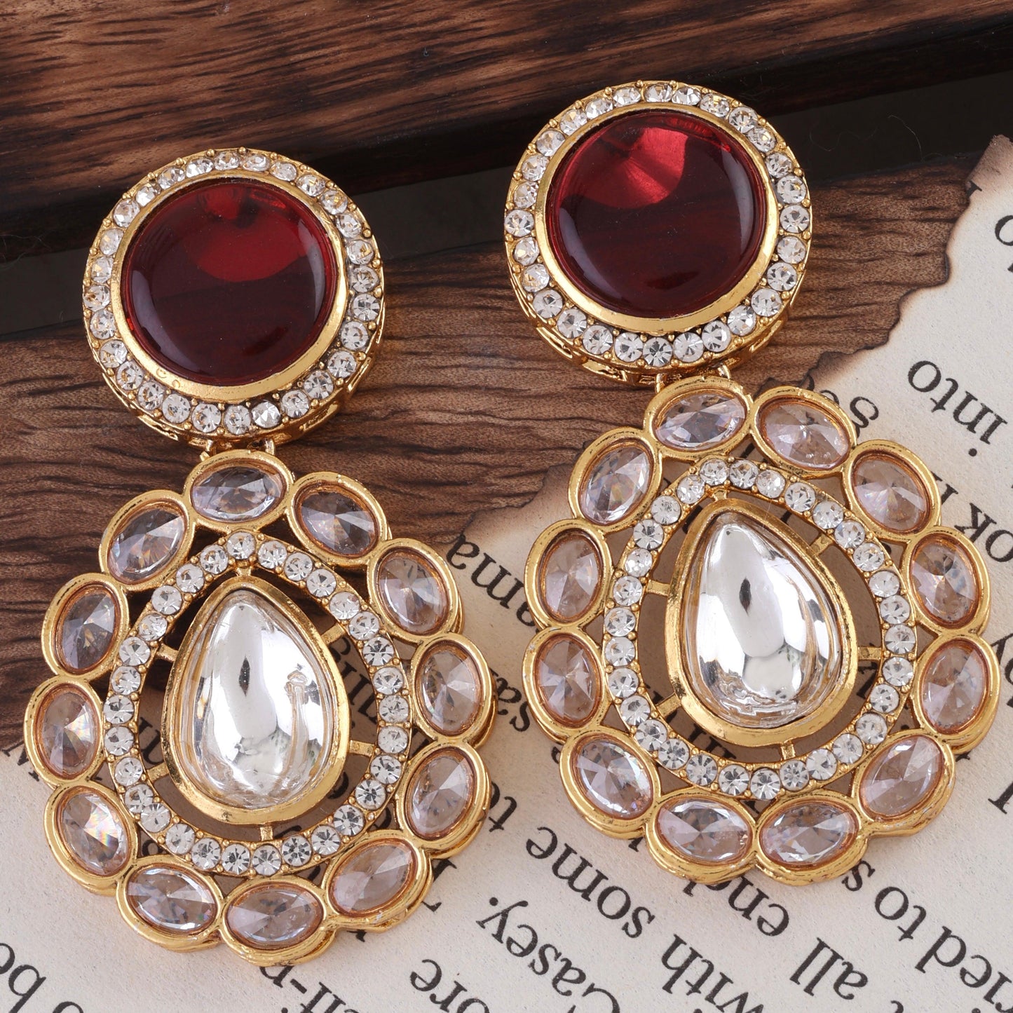 Ruby Oshini Designer Earring