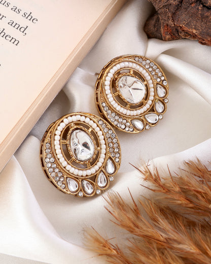 White Niti Premium Stud Earring