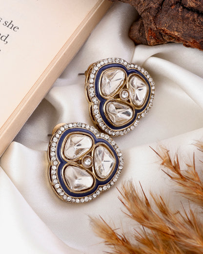 Blue Suryansh Meenakari Premium Stud Earring