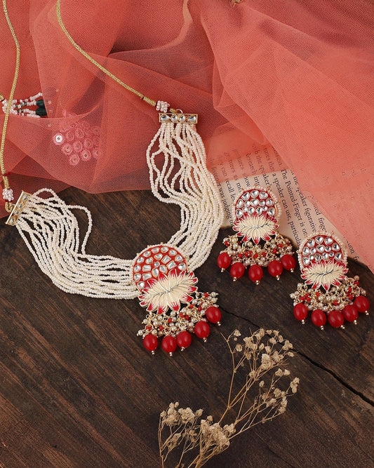 Red Arman Lotus Choker