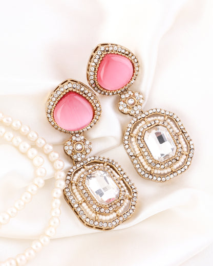 Blush Arohita Premium Designer Zircone Polki Dupe Earring
