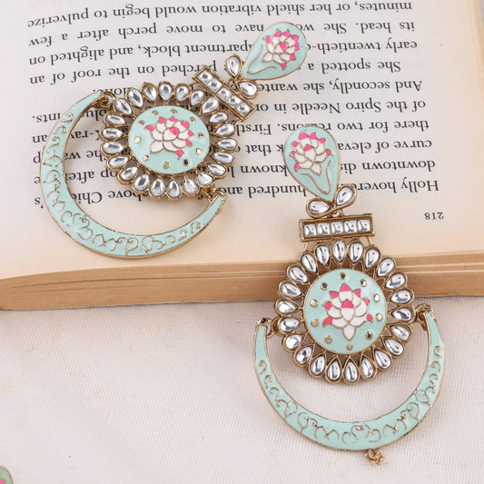 Turquoise Shobha Meenakari Earring