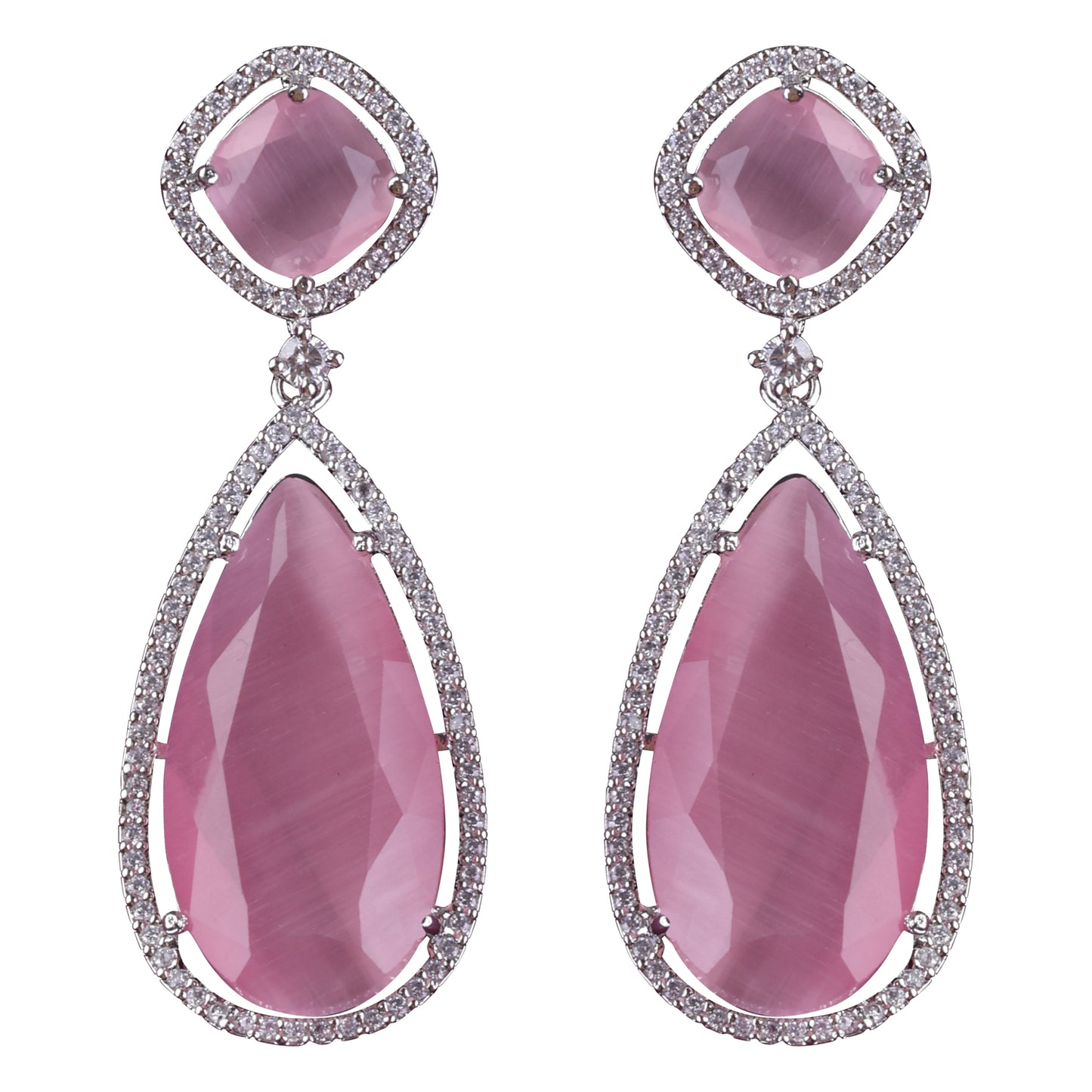 Blush Pink Ezra American Diamond Earring