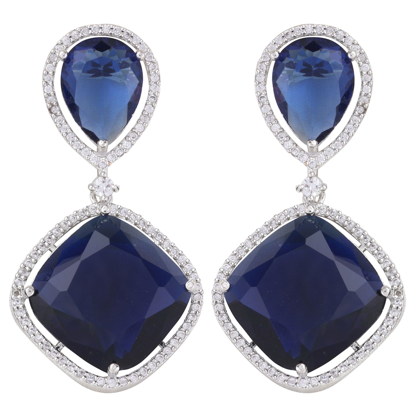 Blue Denis American Diamond Earring