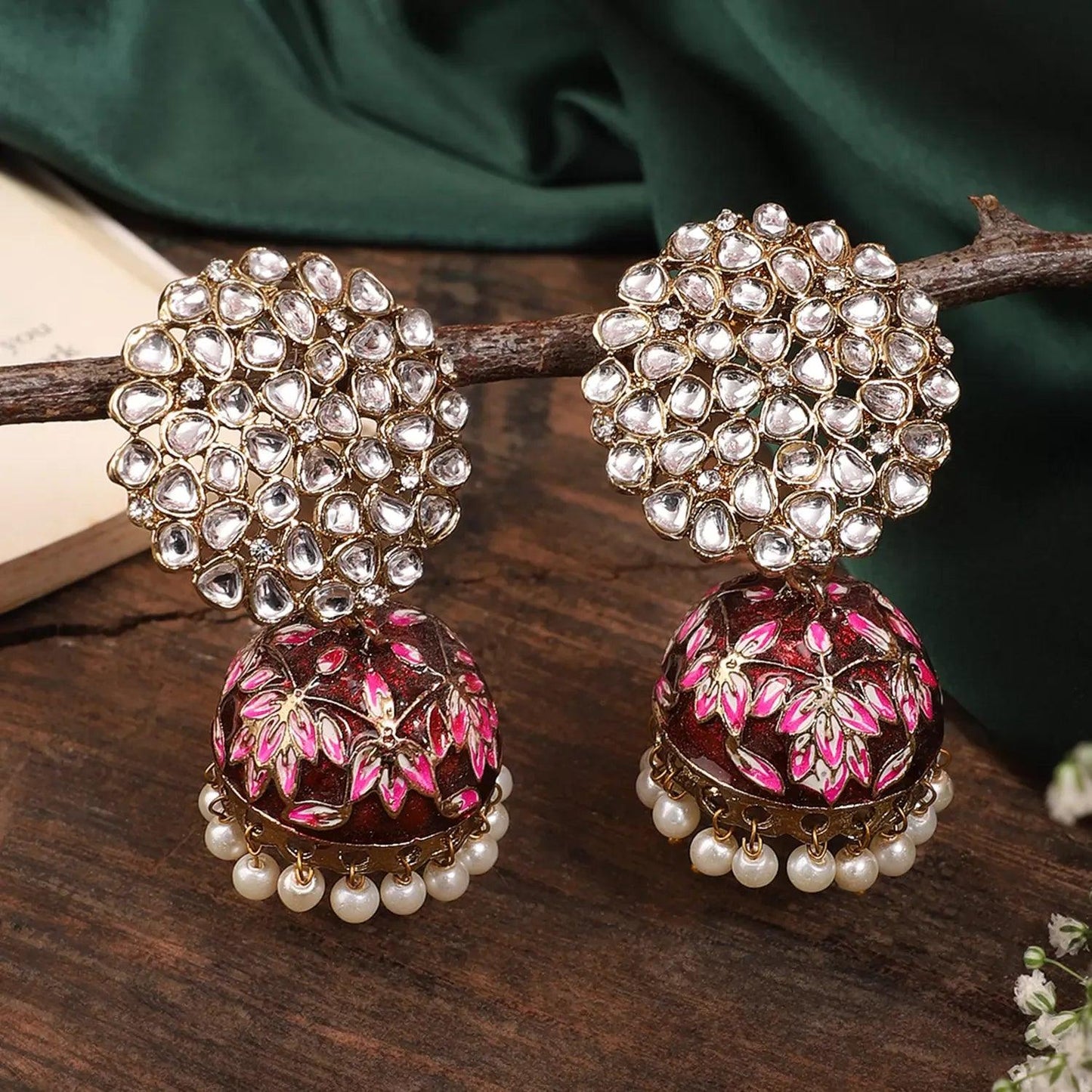 Maroon Jashn Jhumka