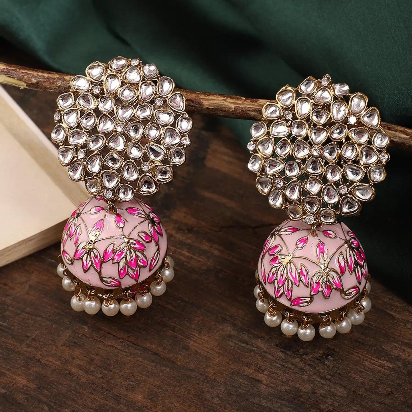 Rose Pink Jashn Jhumka