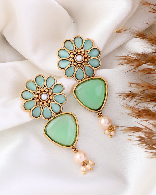 Mint Afra Earring