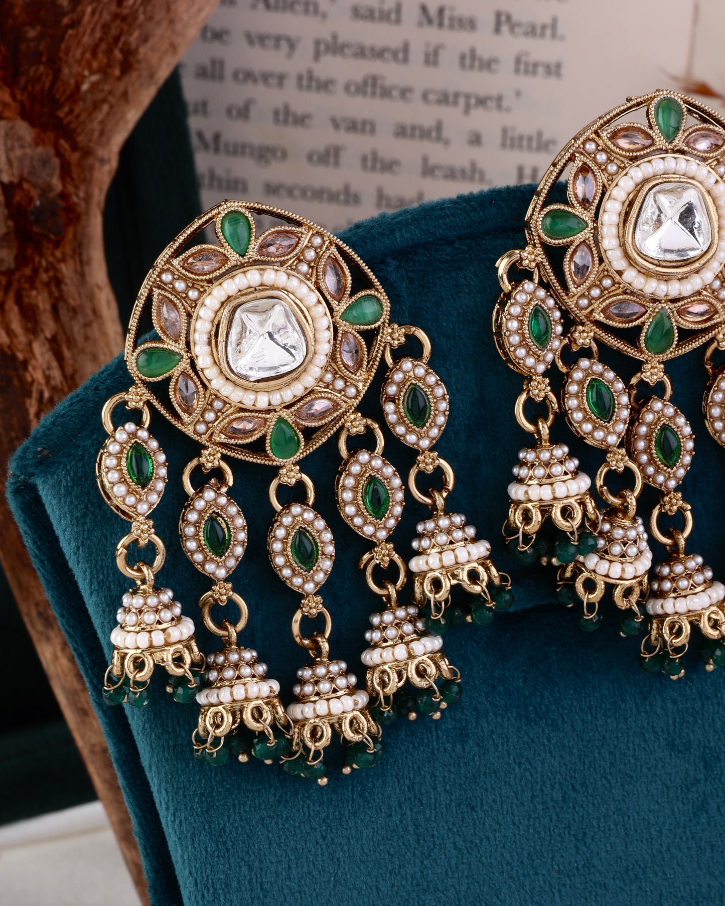 Green Mahnoor Designer Earring