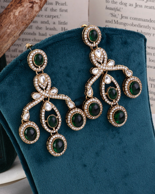 Green Yara Premium Designer Zircone Earring