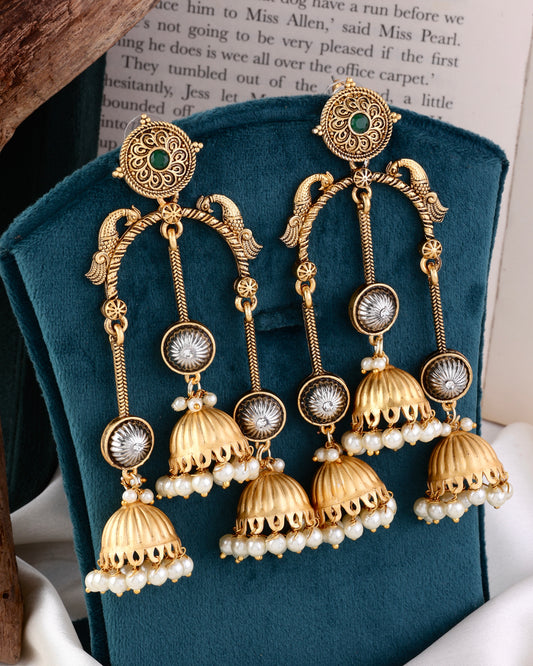 Aashi Designer Jhumka Earring Brass Lookalike
