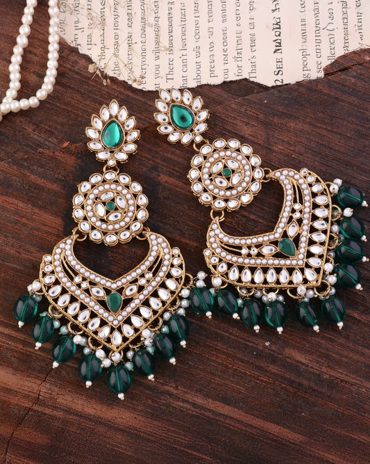Dark Green Gurpreet Chandbali