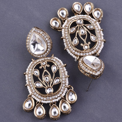 White Avya Designer Earring
