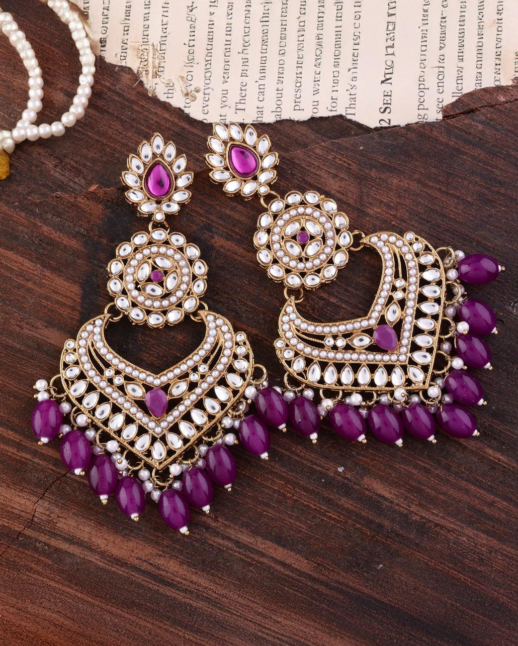 Purple Gurpreet Chandbali