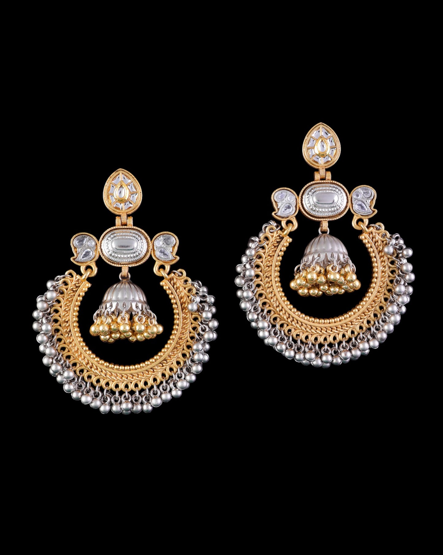 Mruna Designer Chandbali Earring Brass Lookalike