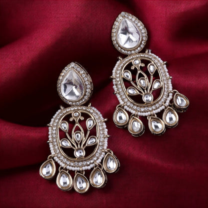 White Avya Designer Earring