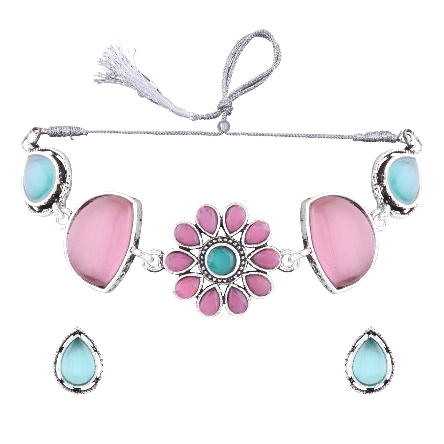 Vaneet Pastel Boho Necklace with Earring