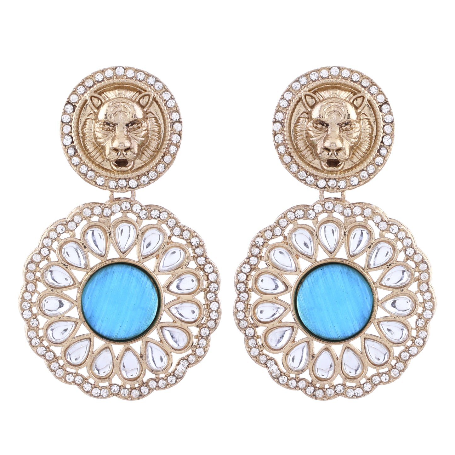 Turquoise Kysa Bollywood Inspired Designer Earring