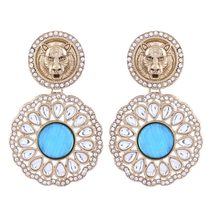 Turquoise Kysa Bollywood Inspired Designer Earring