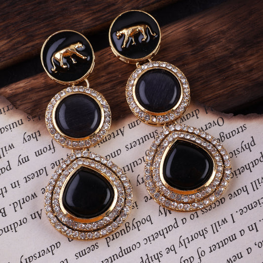 Black Anaira Designer Earring