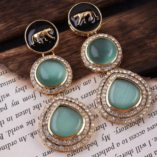 Mint Green Anaira Designer Earring