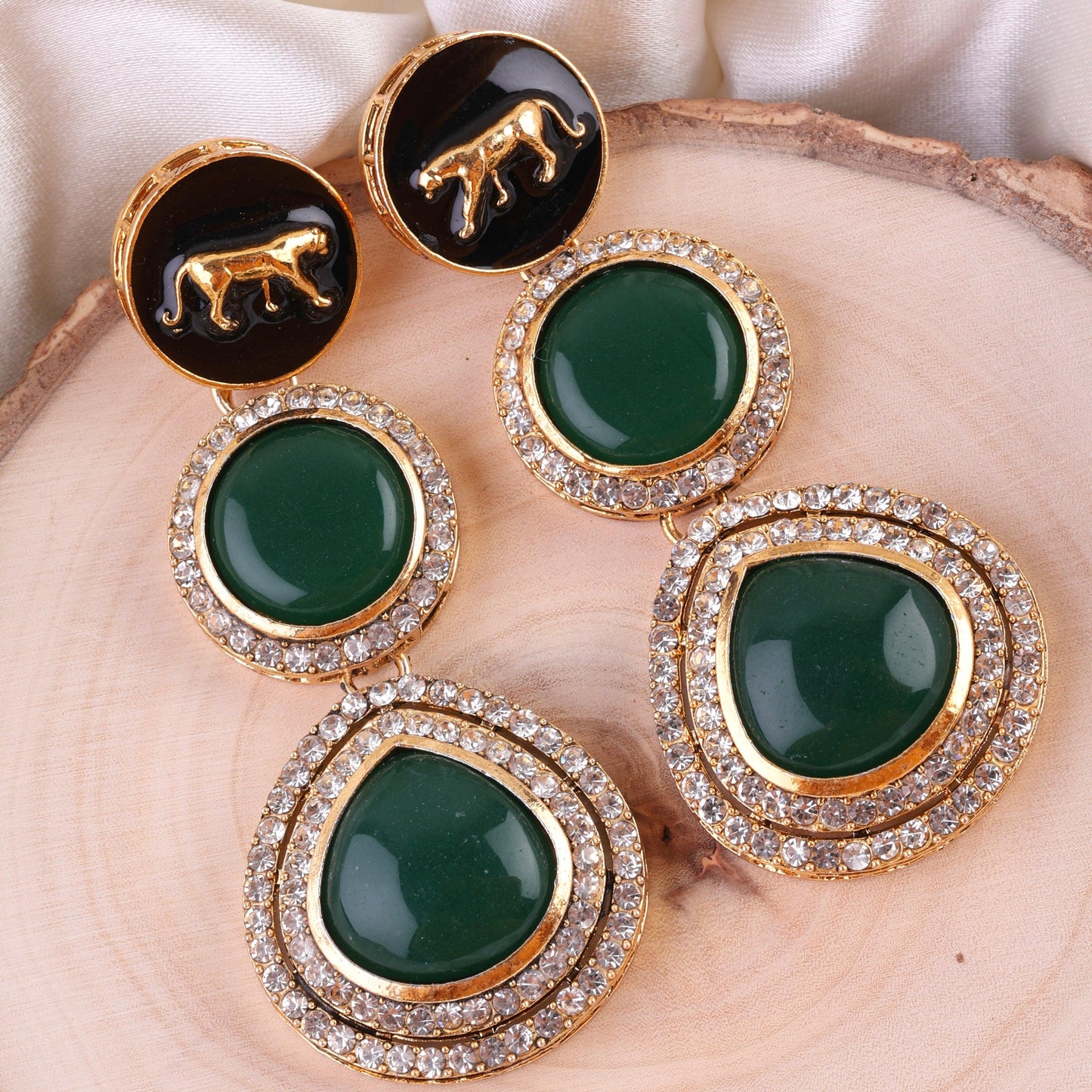 Emerald Green Anaira Designer Earring