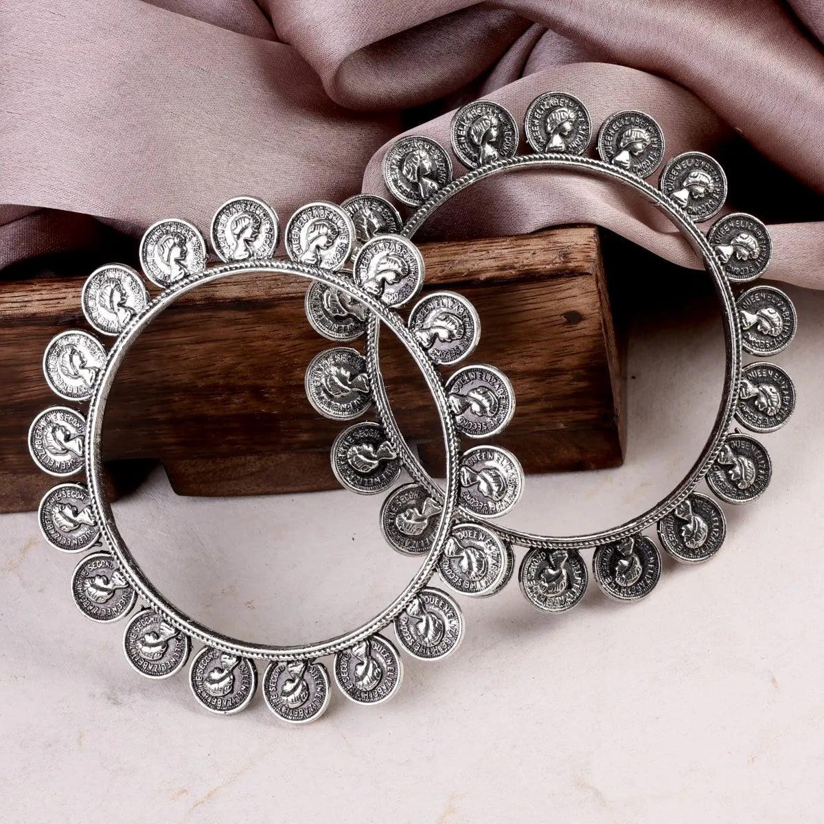 Boho Bangle Coin Detailed