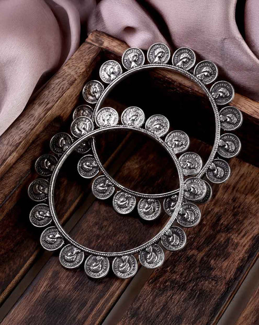 Boho Bangle Coin Detailed