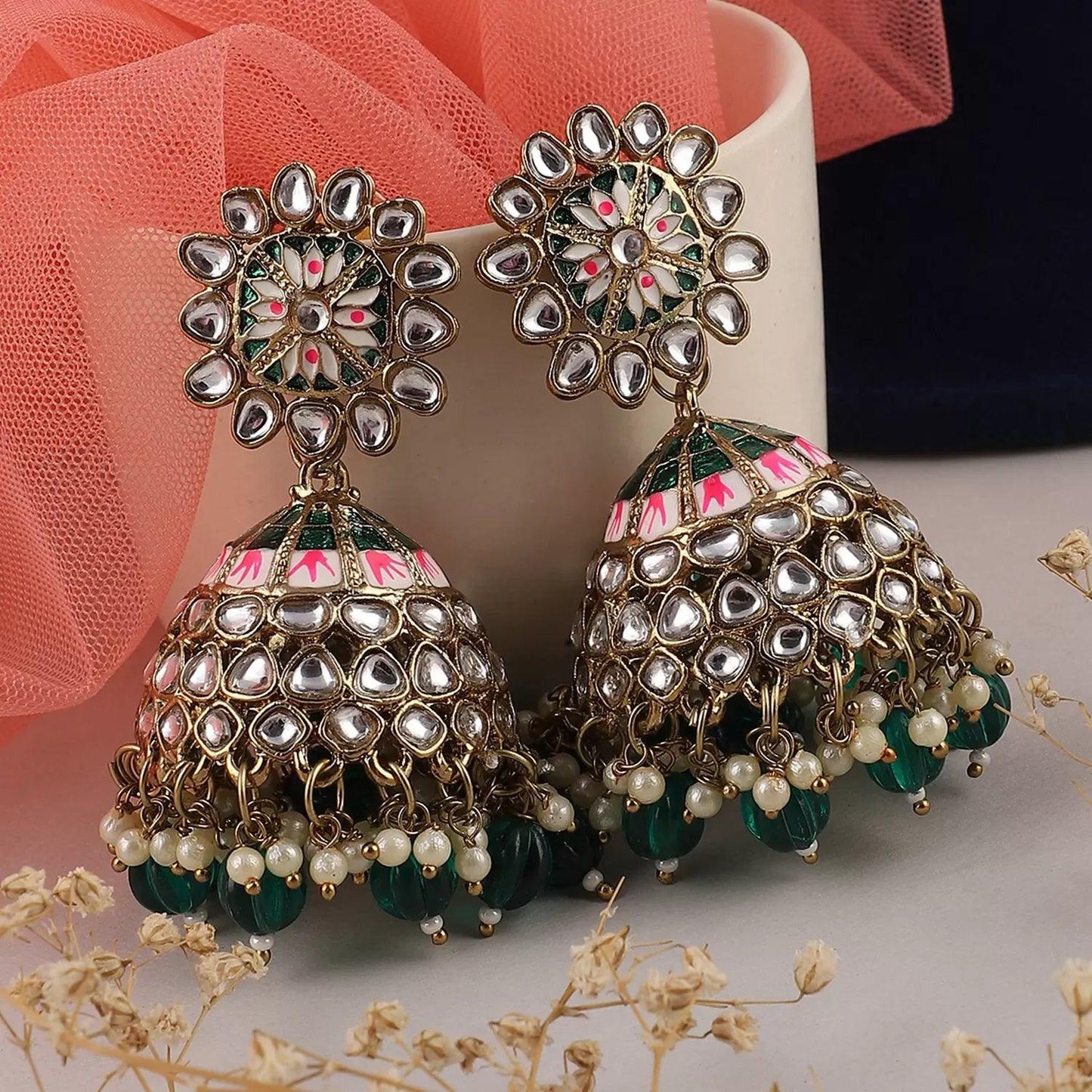 Green Priyam Jhumka