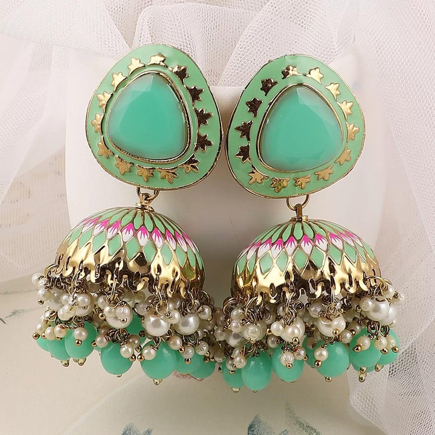 Mint Green Dhruv Jhumka