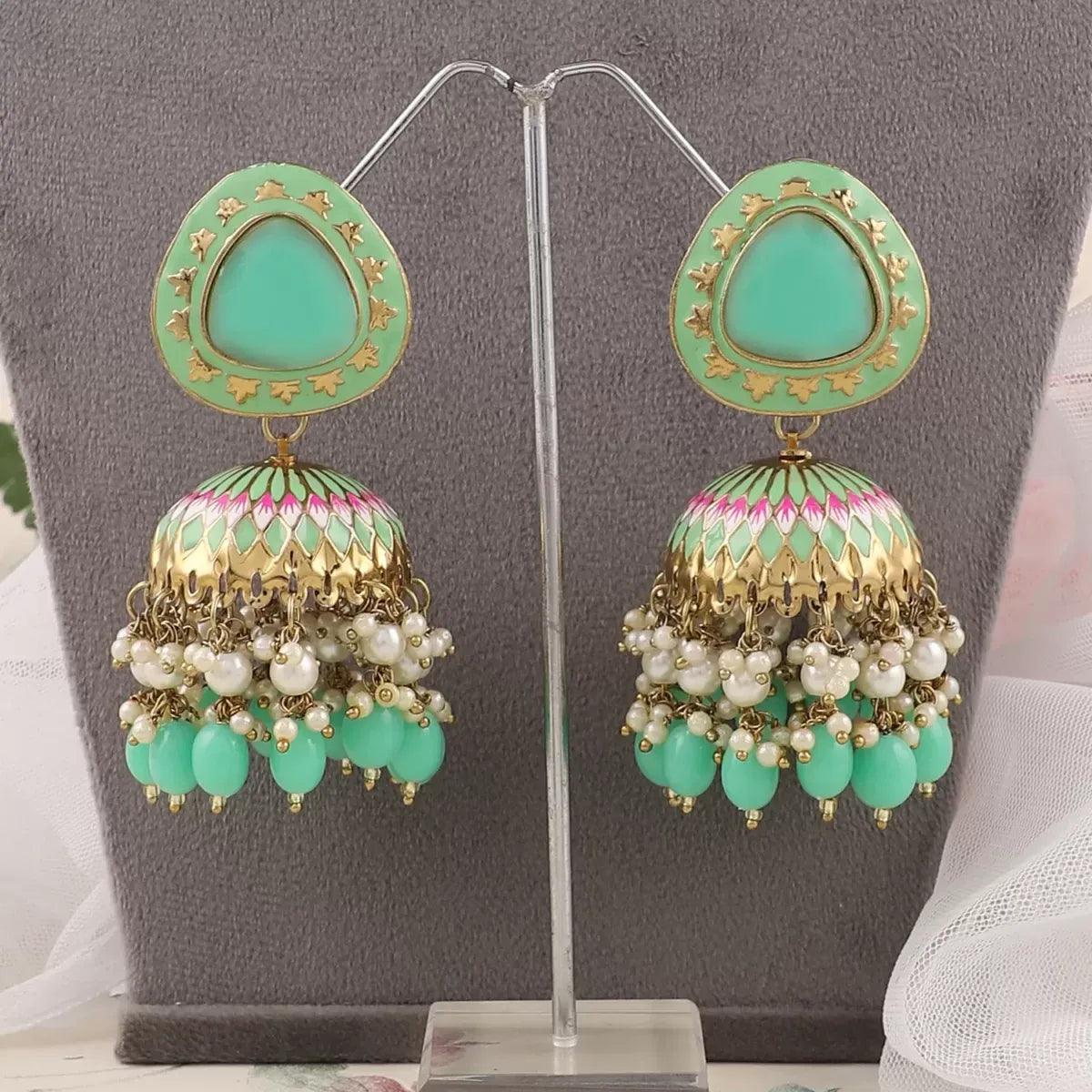 Mint Green Dhruv Jhumka