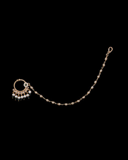 Green Kishvar Nath Non Pierced Nose Ring