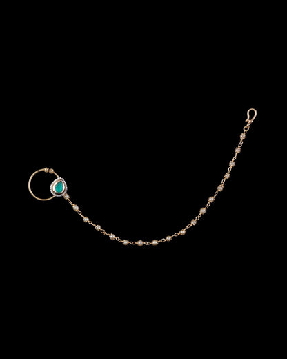 Green Anukrit Nath Non Pierced Nose Ring