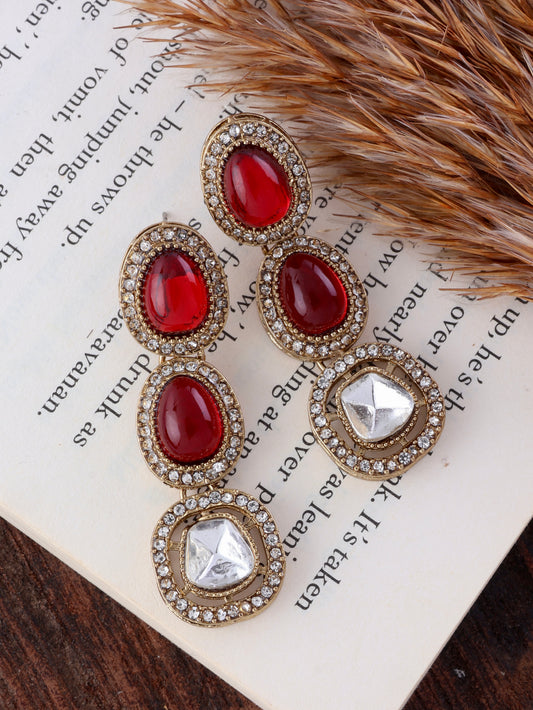 Ruby Rishita Polki Dupe Earring