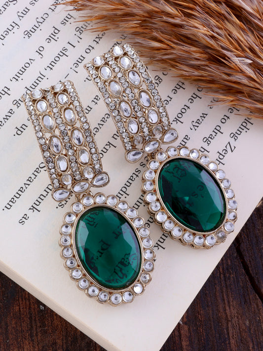 Green Freya Polki Dupe Earring